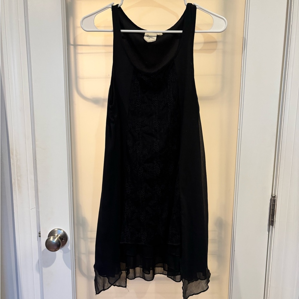 Anthropologie Black Sleeveless Mini Dress